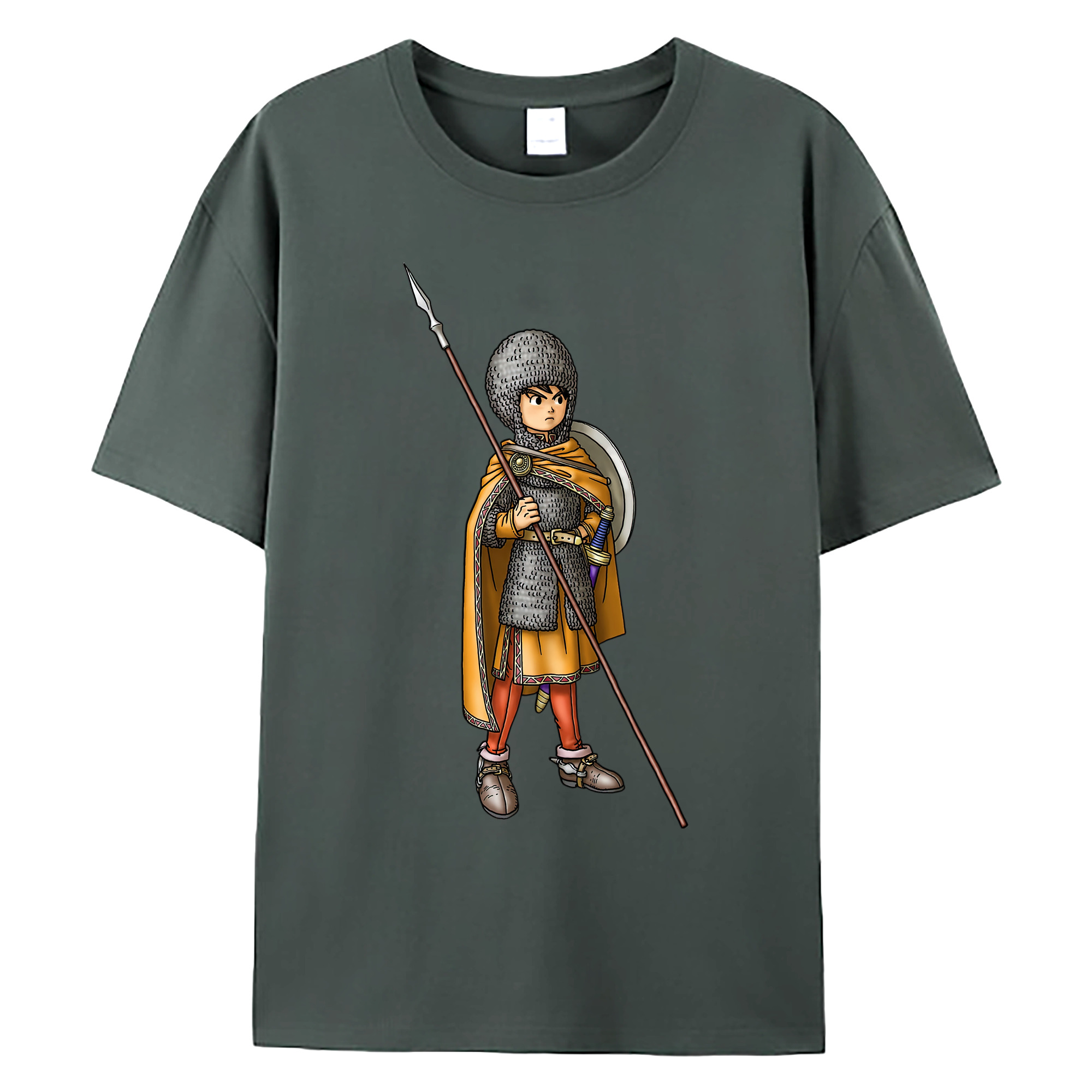 （画像用） ドラゴンクエスト Doragon Kuesuto Dragon Quest 綿100％ メンズ半袖Tシャツ｜肌触りやわらか＆通気性